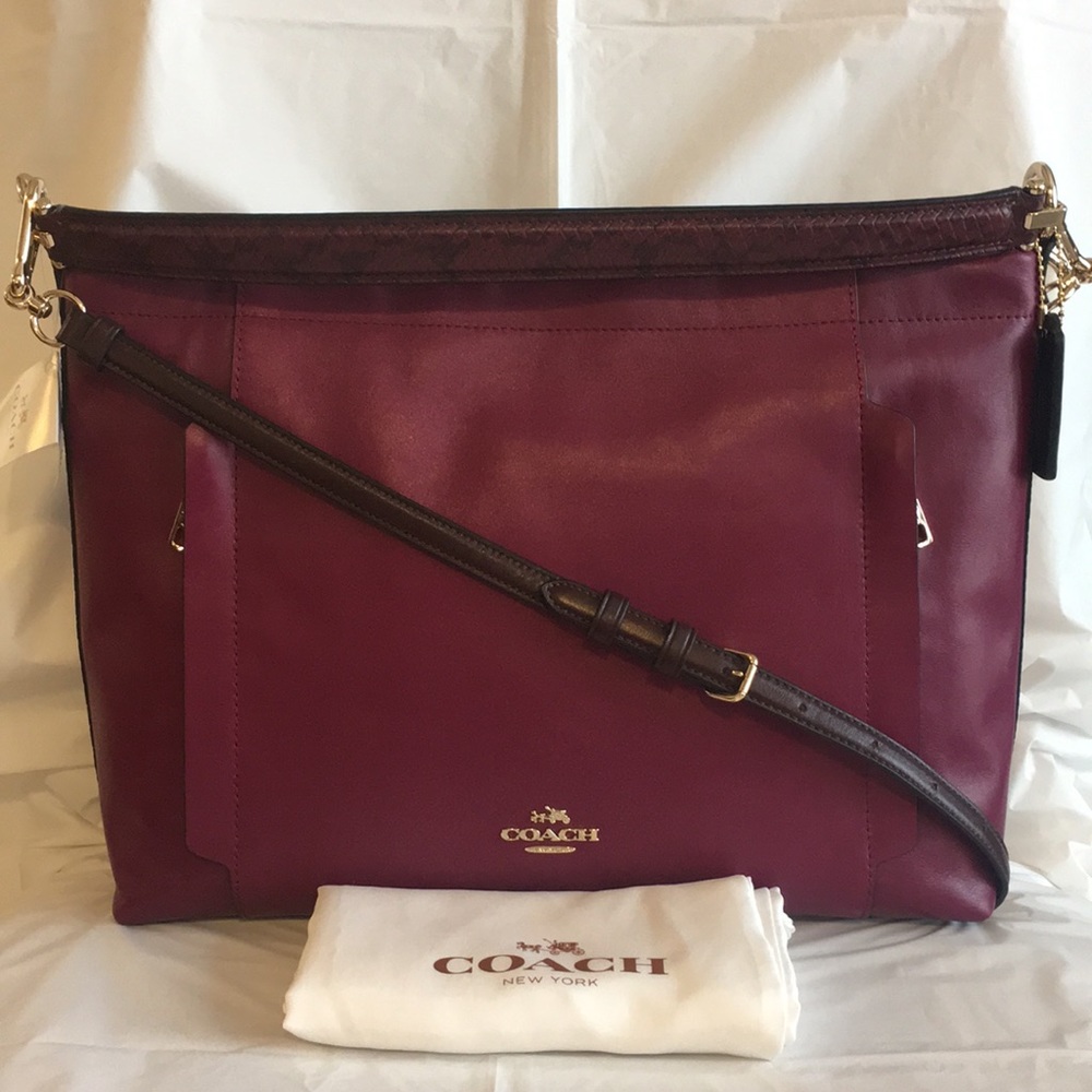 RARE Exotic Trim Coach Scout Hobo Bag NWT